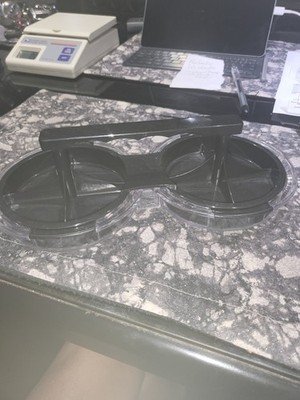 Double Burger Patty Press Plastic Clear Black Kitchen Gadget Tool