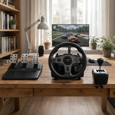PXN V9 Gen2 900° Gaming Lenkrad + Pedale + S...