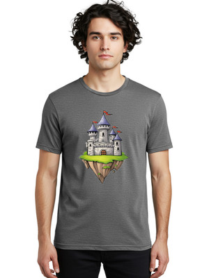 Floating-Castle-10 Mens Graphic Tee, 100% Cotton, Casual Summer Wear
