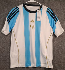NWT Adidas Training Jersey Youth L 13/14 Messi Aeroready Blue and White