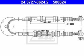 HANDBRAKE CABLE REAR 243727-06242 ATE NEW OE REPLACEMENT