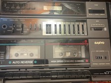 Sanyo Model No. C77, vintage portable boombox Works  