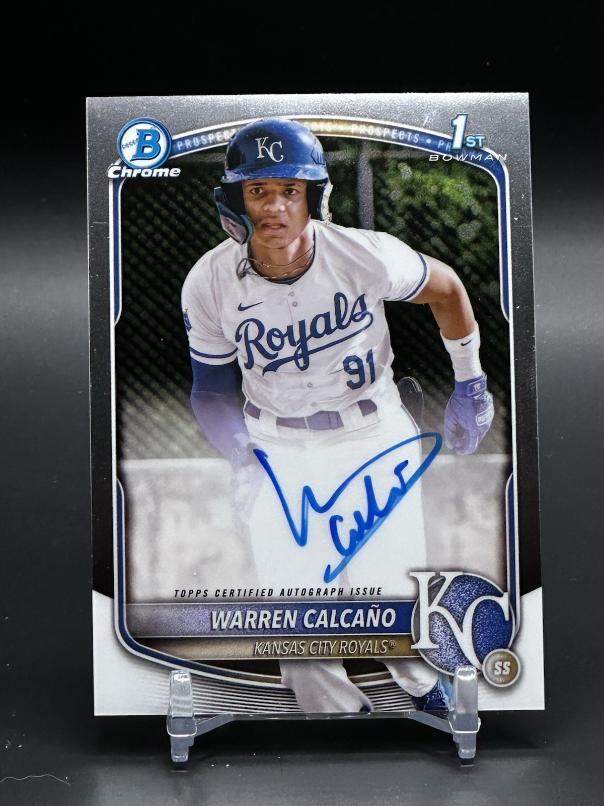 Warren Calcano 2025 Bowman Chrome 1st Prospect Autograph #CPA-WC