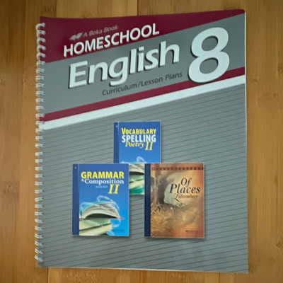 A Beka Book Homeschool English 8 Curriculum/Lesson Plans Spiral (2011)
