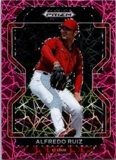 2022 Panini Prizm Draft Picks #PDP189 Alfredo Ruiz Neon Pink Velocity