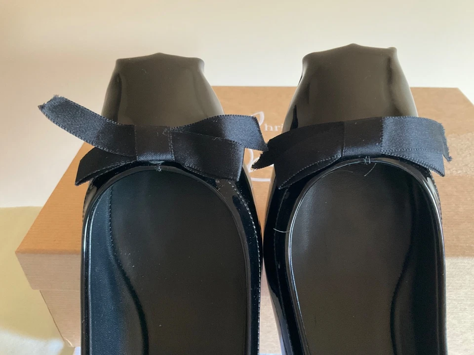 $795 Christian Louboutin Mamaflirt 30 Leather Ballerina Pumps Black EU 39 US 9 - Image 4 of 4