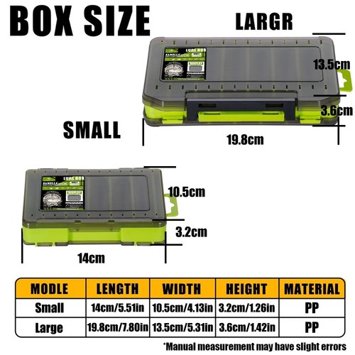 Fishing Tackle Box 14 Compartments Double-Sided Lure Hook Storage Organizer Case - 第 3/26 張圖片