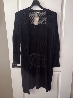 Home&Thread ladies size small Black, duster cardigan, new with tags