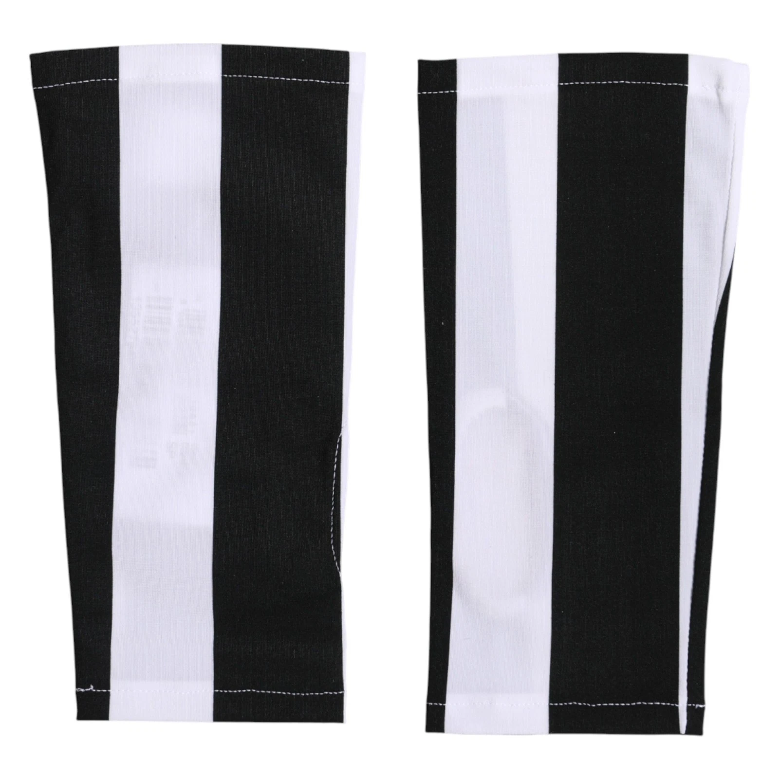 DOLCE & GABBANA Gloves Black White Nylon Fingerless Wrist Length s. 7 / S 420usd