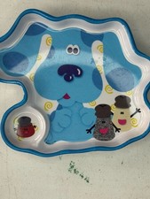 Blues Clues Divided Toddler Plate Blue Dog Salt Pepper Shakers Kids Mealtime Fun