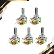 5 x WH148 10K Ohm Variable Resistors Dual Rotary Carbon Film Taper Potentiometer