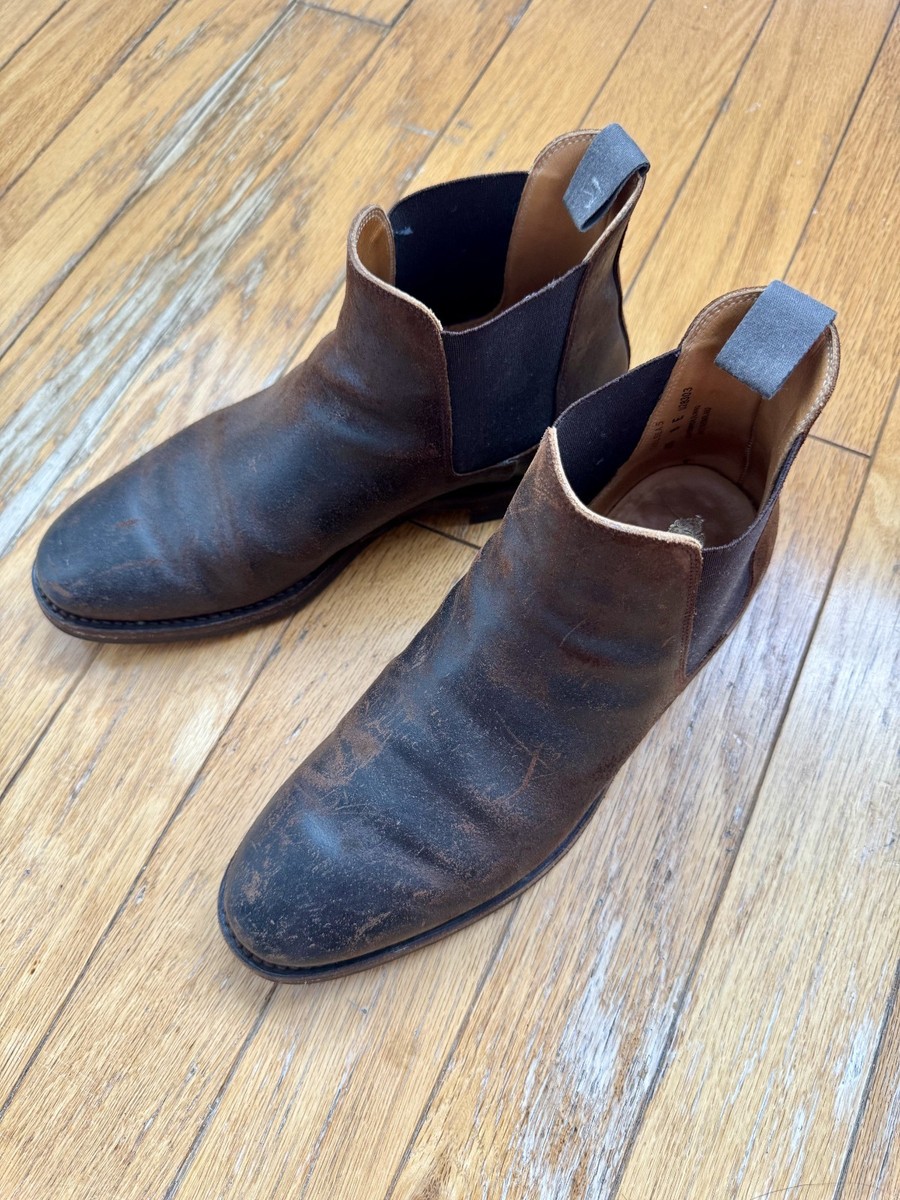 ブ*ン様 CROCKETT & JONES UK9.5 スエード　DIJON Crockett & Jones Chelsea 5 Rough Out Waxed Suede Dark Brown Boots