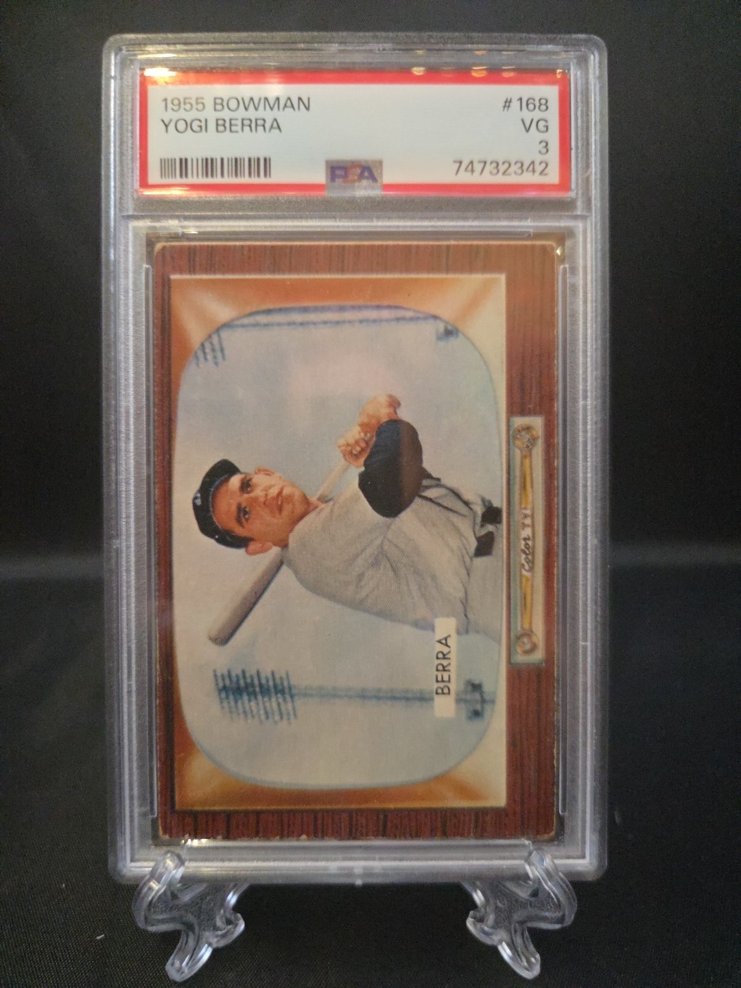 1955 Bowman - Yogi Berra #168 VINTAGE HALL OF FAME PSA 3 VG