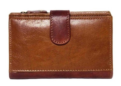 Rowallan of Scotland Tan Cognac Leather Wallet Multicompartment Unisex Bifold