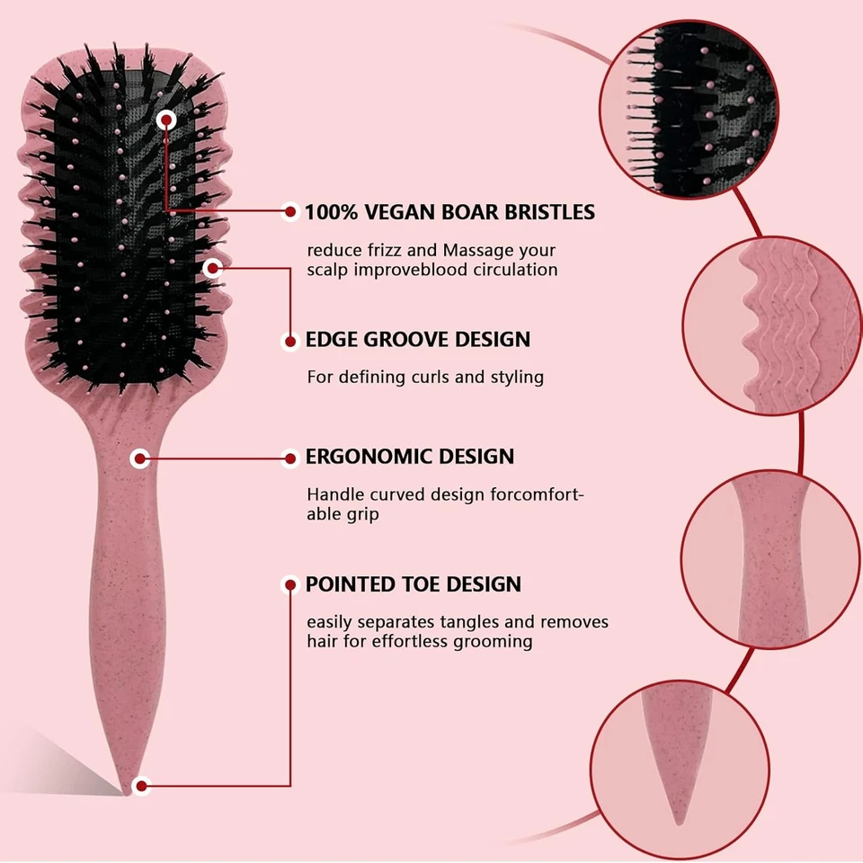 Curly Hair Brush, Curl Defining Brush, 2025 Bristle Styling brush for Curly Hair - Image 2 of 4