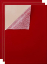YaoHui 3PCS Self-Adhesive Felt Sheets, Peel  Stick, A4 8.3"x11.8" Red