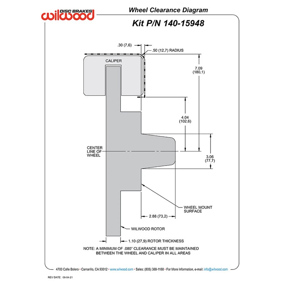 Wilwood Forjado Estrecho Superlite 6R Big Brake Kit Chevy/GMC C1500/C2500 88-9... Foto 4 de 4