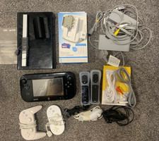 Nintendo Wii U 32GB Black Bundle! W/ Gamepad, Controllers, Accessories & More