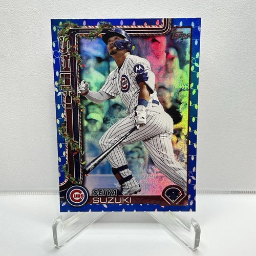 Luces navideñas Topps Holiday Seiya Suzuki H89 2025 lámina azul - Imagen 1 de 1