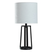 Better Homes  Gardens Modern Matte Black Table Lamp with Classic Drum Shade