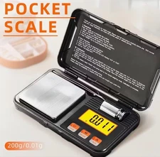 Portable Pocket Scale 200x0.01g 6 Units Conversion Digital Coin/Jewelry Scale