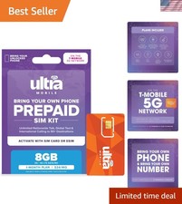24/mo. Prepaid Phone Plan with Unlimited Talk, Text,  8GB of 5G   4G LTE Dat...
