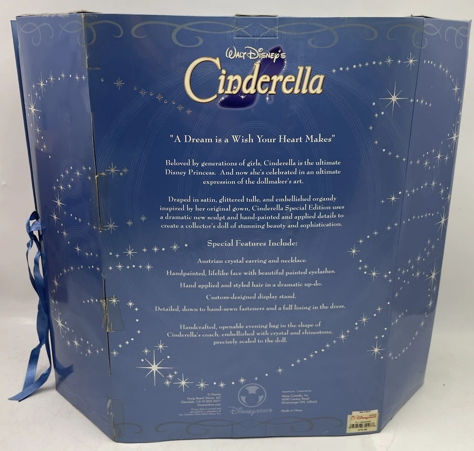 ⭐ 2005 Disney Store Exclusive Special Editon Cinderella Doll Figure - NEW ⭐ - Image 4 of 4
