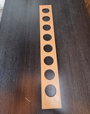 Holz Flaschenst&auml;nder rechteckig mittelbraun, 7 Aussparungen/Flaschenpl&auml;tze