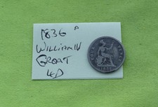 1836 Four Pence 4p Groat Silver King William IV (1830-37) (a)