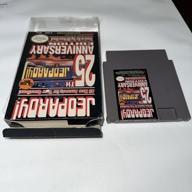 Jeopardy 25th Anniversary Edition Nintendo NES Game In Box Tested (No Manual)