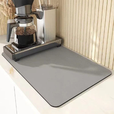 Kaffeemaschine Matte Küche Abtropfmatte Utensil Trockenmatte schnelltrocknend Kieselgur