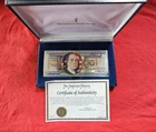 American Historic Society 2001 $100 Bill 4oz Silver Bar .999 Fine