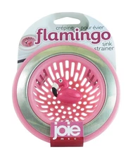 Joie Flamingo Pink/Silver Plastic/Stainless Steel Mesh Sink Strainer for All Dra