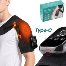Shoulder Massager, Heated Shoulder Brace with Vibration Massage for Pain Relief