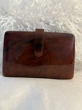 Nan Duskin - Vintage tortoiseshell acrylic Purse