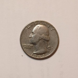 1968-D Washington Quarter 25C Denver Mint Business Strike KM#164 Copper