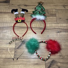 Christmas Headbands Lot Of 3 Cute Christmas Head Wear Funny