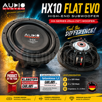 B-Ware Audio System HX10 FLAT EVO HIGH-END Subwoofer 25cm (10 ) Woofer