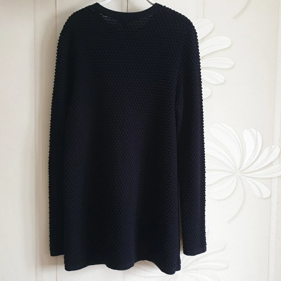 COS Womens   Black Jumper S Bobble textured Long Sleeve Round Neck Sweater tunic - Image 2 of 4