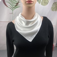 Men's 100 Silk Square Scarf Neckerchief Headband Solid Colors Cravat 2PC