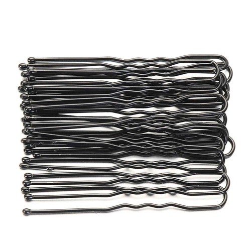50x Bobby Pins U Shaped Hairpins Ripple Bun Pins Hair clips Grips Girls Bun Tool - Picture 12 of 13