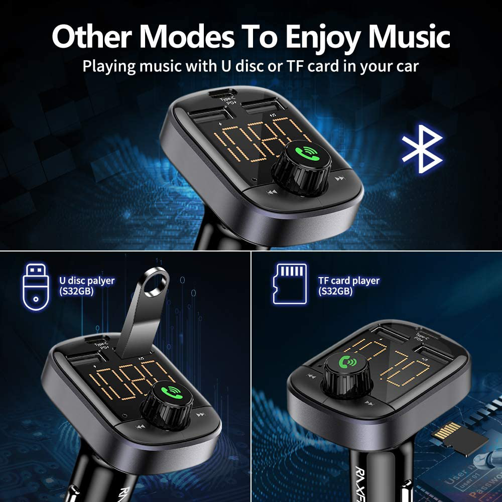 Transmisor FM Radio Bluetooth USB Para Carro Auto For Car Con Pantalla  Digital