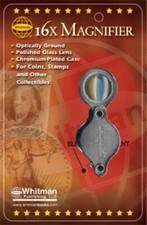 Whitman Loupe 16X Pocket Magnifier For Coins, Stamps, Banknotes Clear Inspection