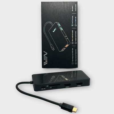 IVIIN Quadruple Display Laptop Docking Station USB C Hub D3812 - Black