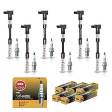 6PC Ignition Coil & 6PC NGK Platinum Spark Plug for 2001 Volkswagen EuroVan 2.8L