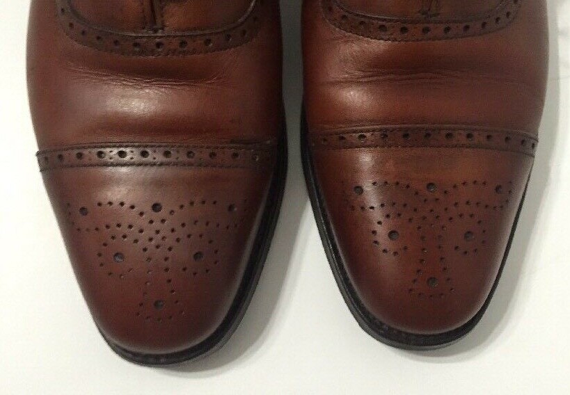 Bowen Men\'s Oxford Dress Shoes Brown Leather‎ Size 10 M Made in England Bowen Oxford Dress Shoes Made In England Cap Toe Brown  main image 4