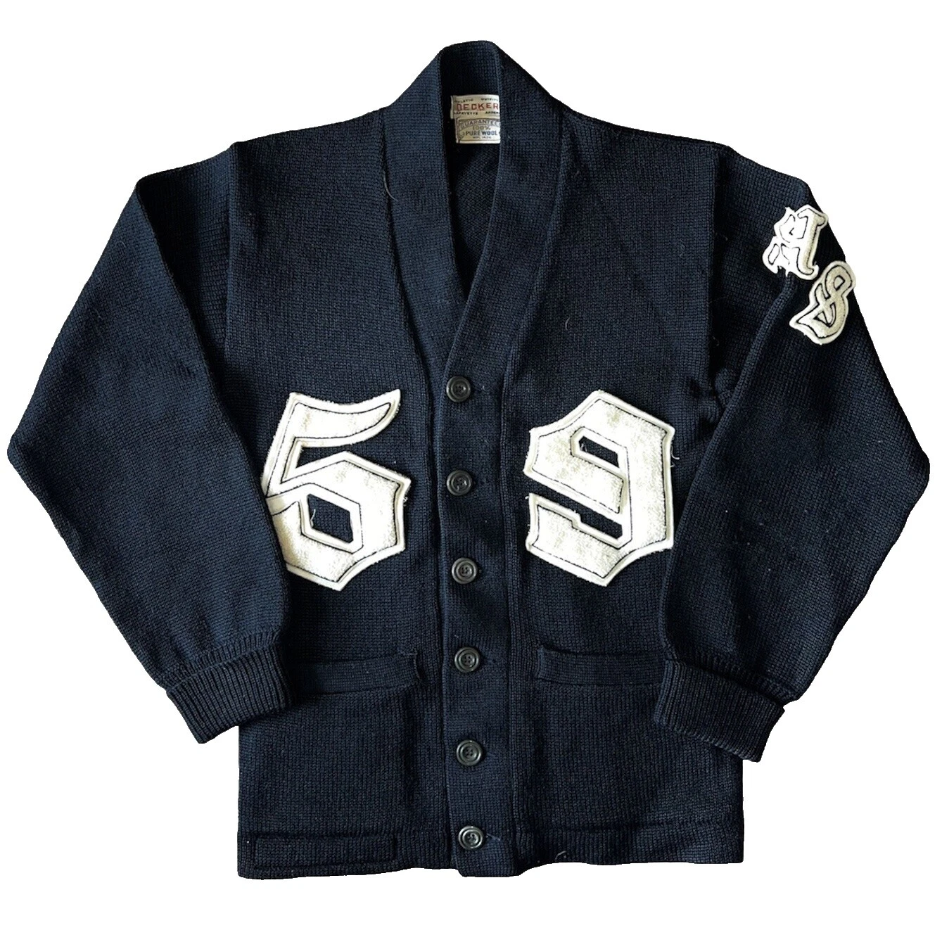 Black 1950s Regular Size Vintage Sweaters for Men