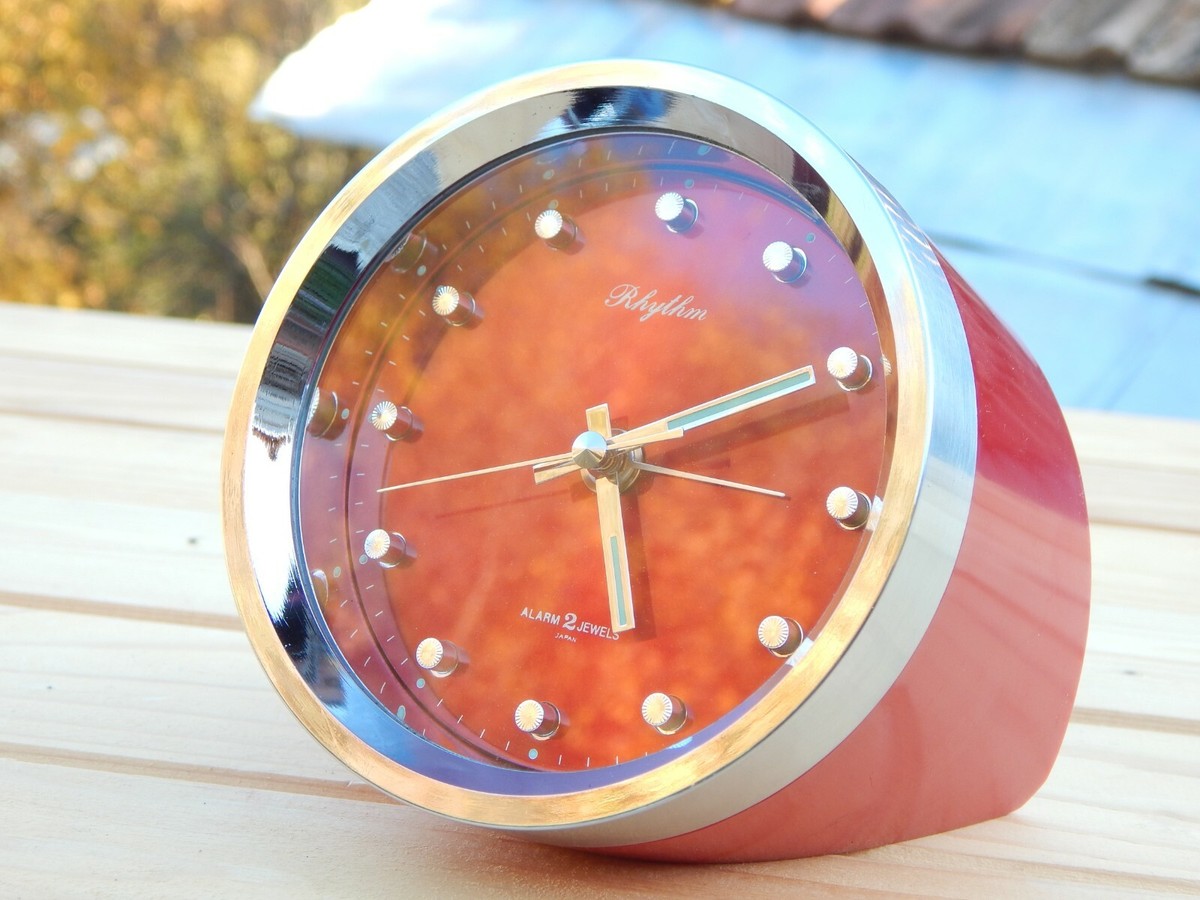 Vintage Space Rhythm Alarm Mechanical Clock Japan made Amazing