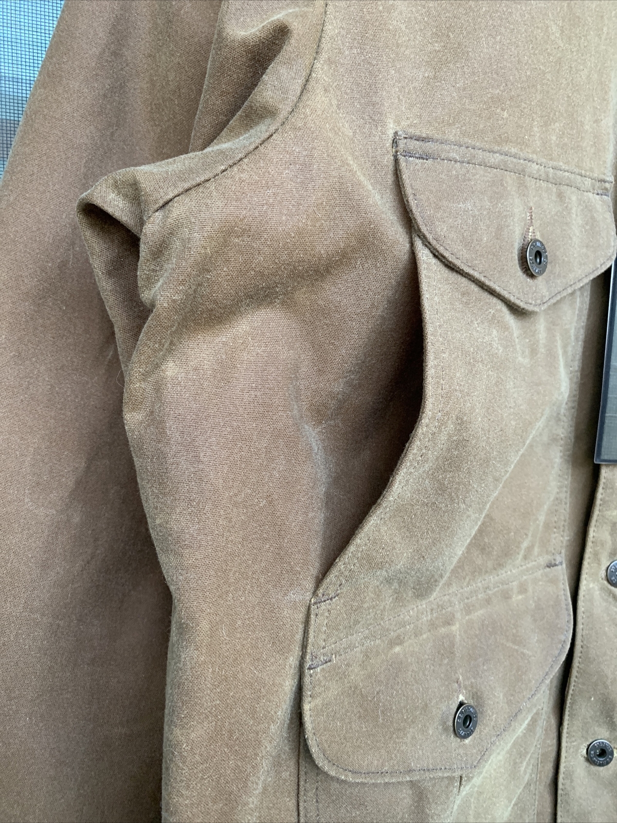 NEW Filson Insulated Journeyman Jacket Large Dark Tan Coat Lined Tin Cloth USA | eBay