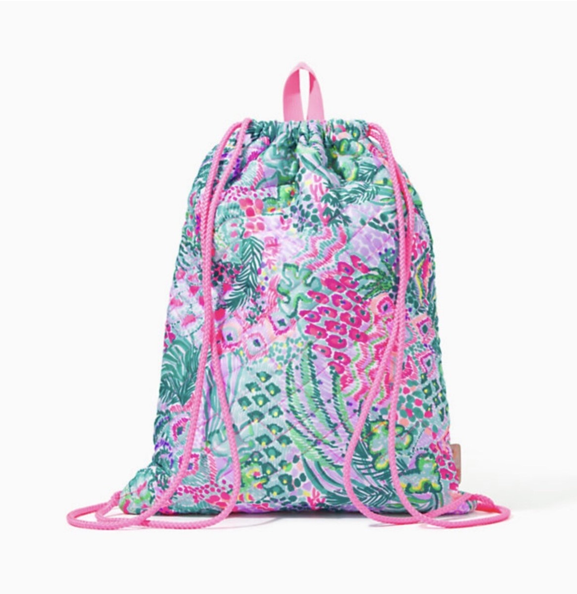 Lilly Pulitzer Printed Quilted Drawstring Backpack - Multi  display picture 1